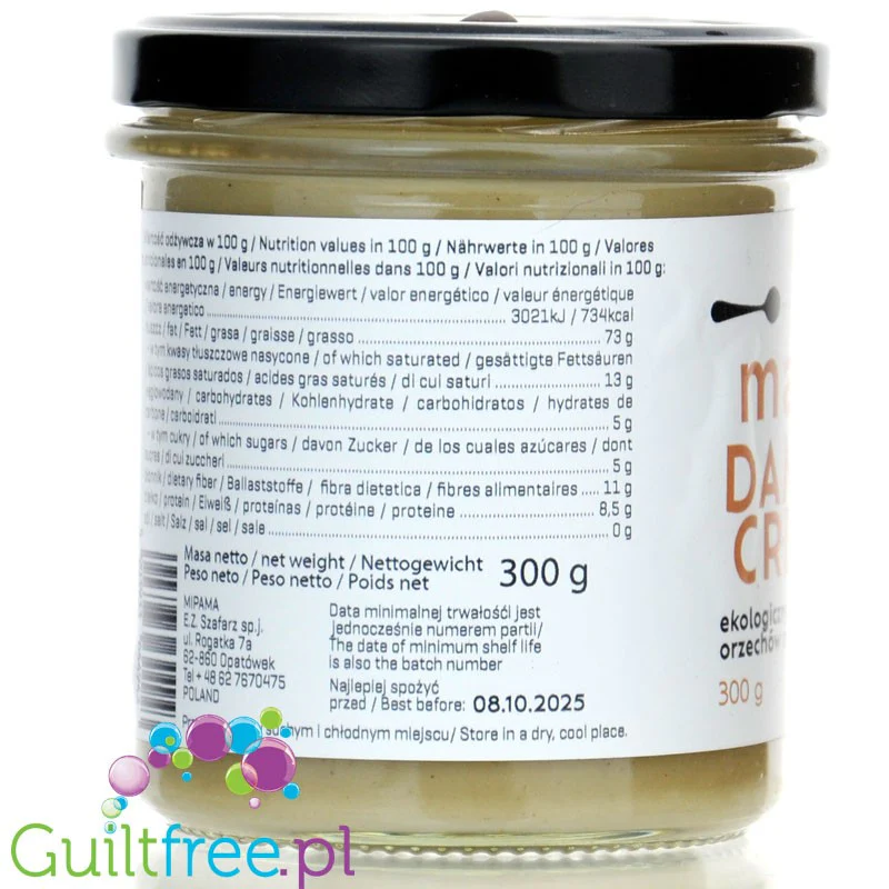 Diet Food Macadamia 350g - ekologiczny krem z prażonych orzechów makadamia 100% bez soli i cukru - Image 2
