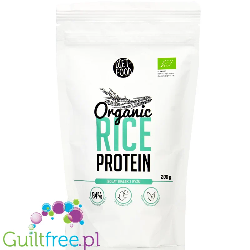 Diet Food Organic Rice Protein - bio białko ryżowe 100% bez słodzików i aromatów