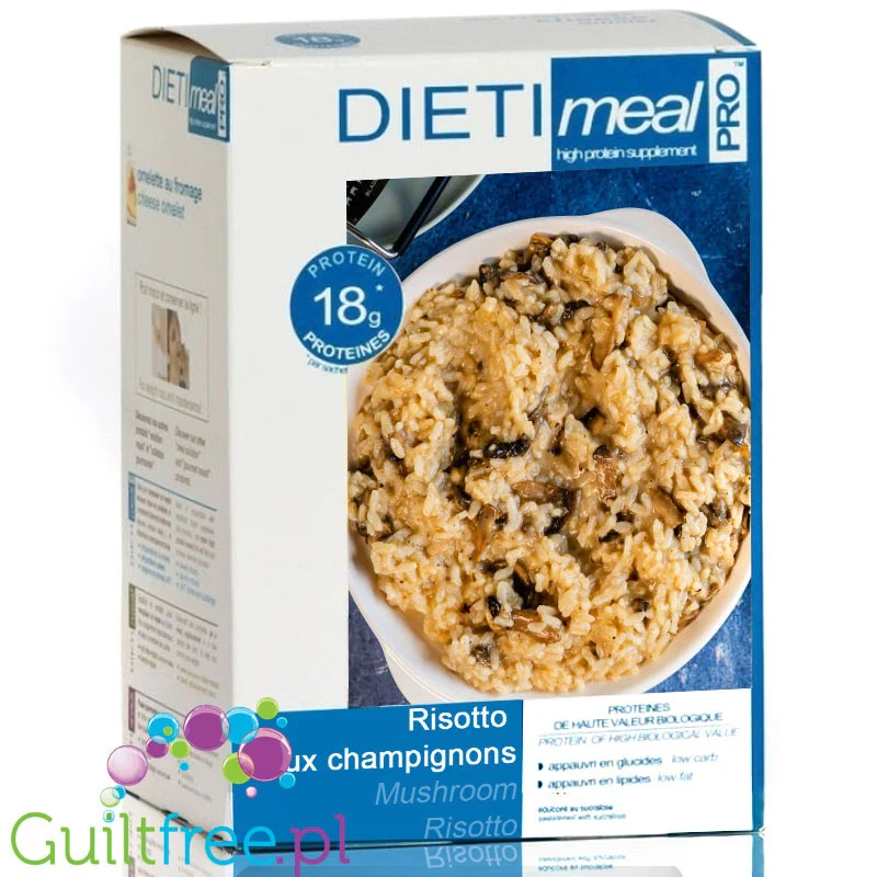 Dieti Meal Mushroom Risotto - danie instant, niskokaloryczne risotto z pieczarkami 18g białka w porcji - Image 2
