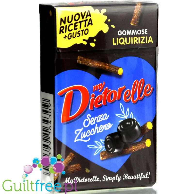 Dietorelle Gommose Liquirizia BOX - wegańskie lukrecjowe żelki bez cukru ze stewią