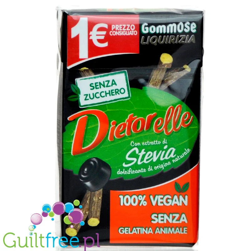Dietorelle Gommose Liquirizia BOX - wegańskie lukrecjowe żelki bez cukru ze stewią - Image 2