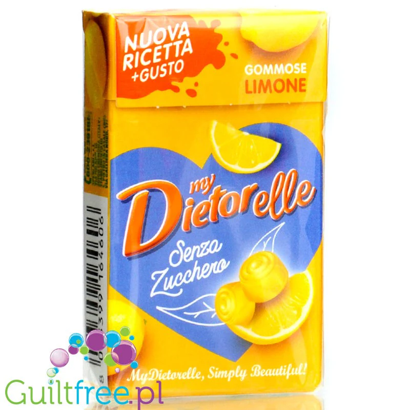 Dietorelle Stevia Limone BOX - wegańskie cytrynowe żelki bez cukru, ze stewią
