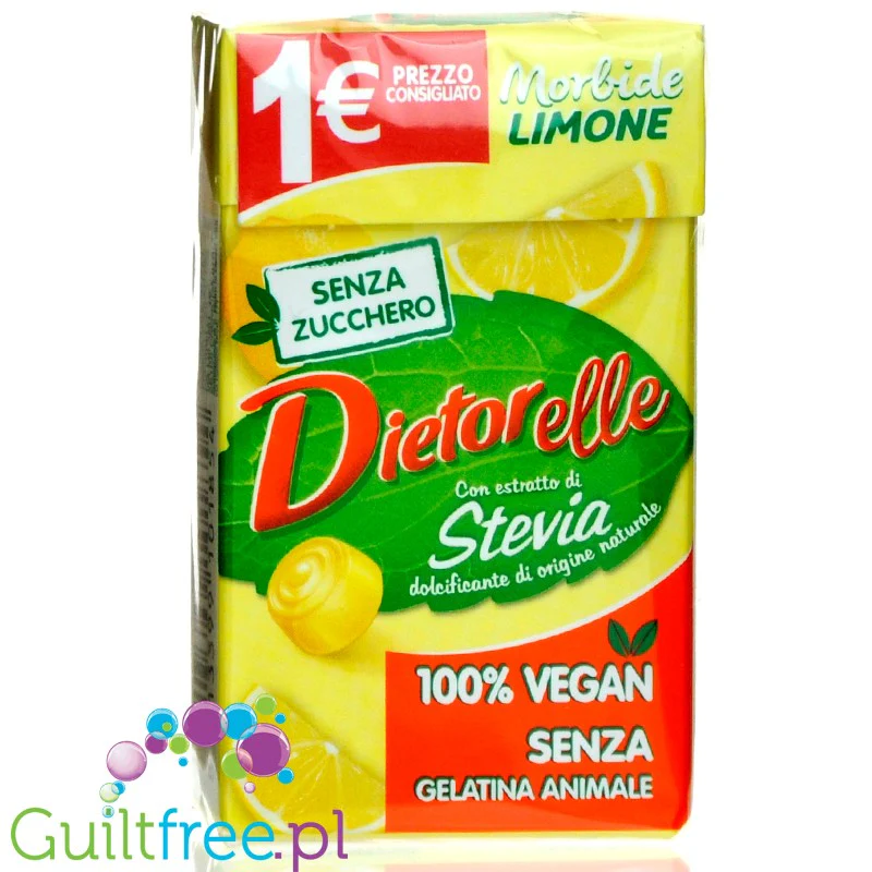 Dietorelle Stevia Limone BOX - wegańskie cytrynowe żelki bez cukru, ze stewią - Image 2
