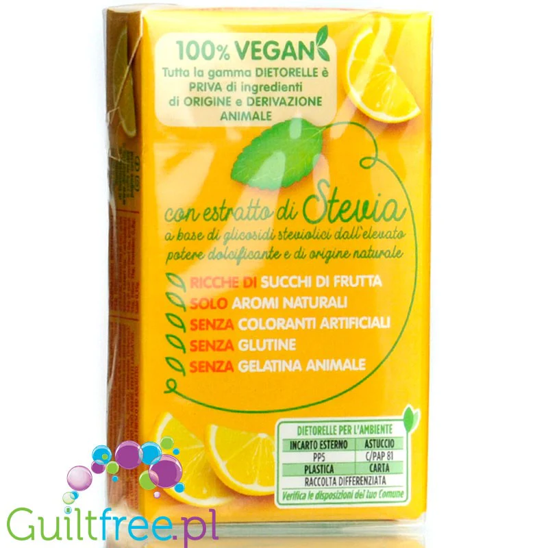 Dietorelle Stevia Limone BOX - wegańskie cytrynowe żelki bez cukru, ze stewią - Image 3