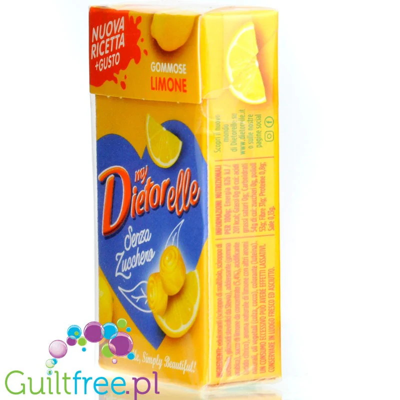 Dietorelle Stevia Limone BOX - wegańskie cytrynowe żelki bez cukru, ze stewią - Image 4