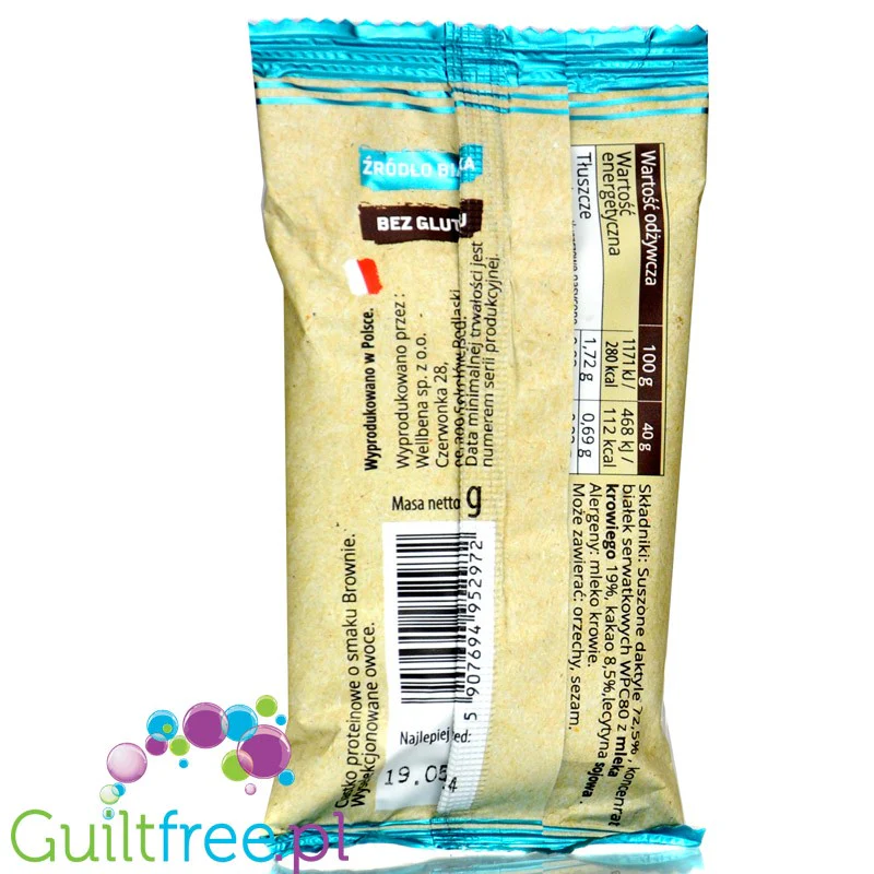 Dobry Squad Protein Brownie - bezglutenowe ciastko proteinowe o smaku brownie - Image 2