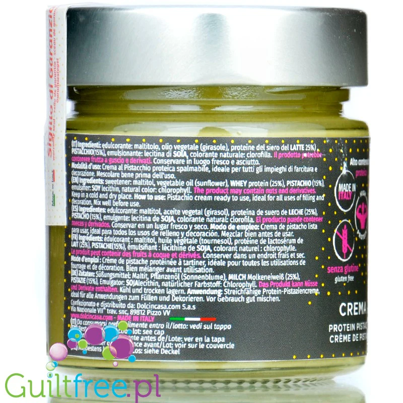 Dolcincasa Crema Pistacchio Proteica - Proteinowy krem pistacjowy bez cukru z białkiem WPC - Image 3