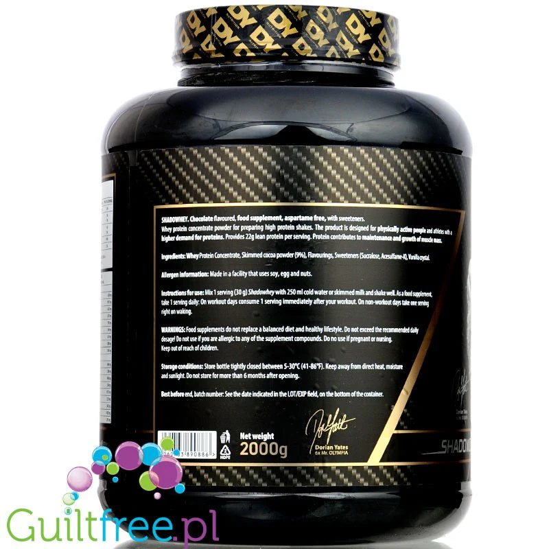 Dorian Yates ShadoWhey, Pistachio  2KG - pyszna, bogata w glutaminę i BCAA odżywka białkowa - Image 2