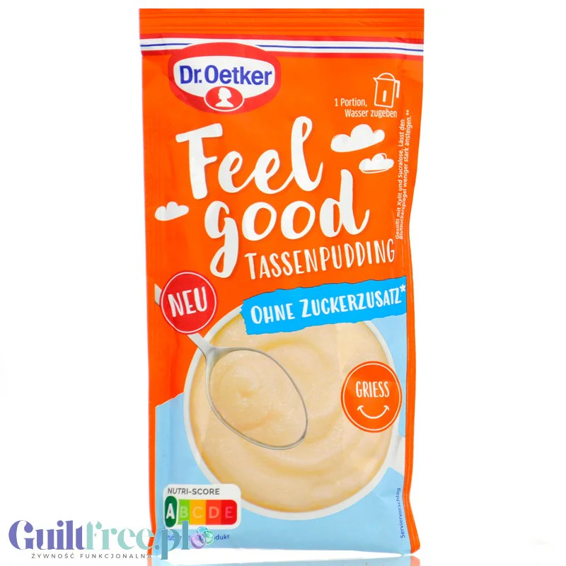 Dr Oetker Feel Good Tassenpudding Grieß - kaszka manna bez cukru, bez gotowania