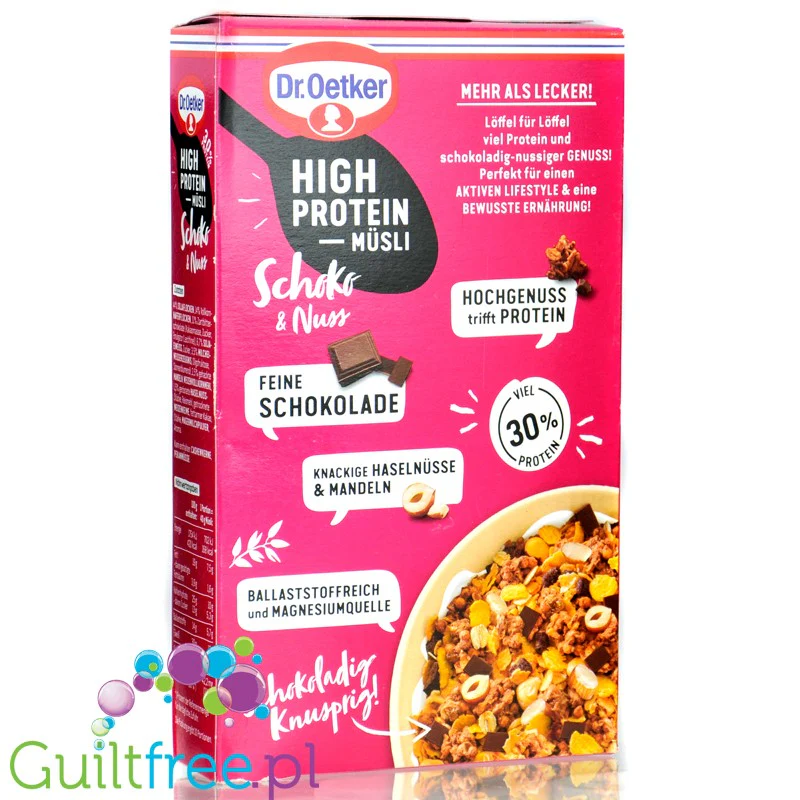 Dr Oetker High Protein Musli Schoko & Nuss - proteinowe musli 30g białka, Czekolada & Orzechy - Image 3