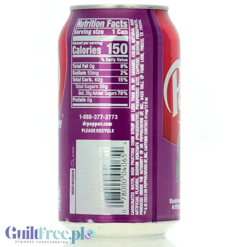 Dr Pepper Blackberry (CHEAT MEAL) 355ml import USA - Image 2