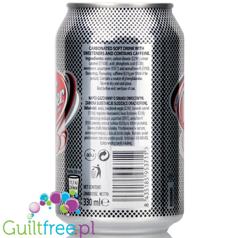 Dr Pepper Zero bez cukru, w puszce 330ml - Image 3