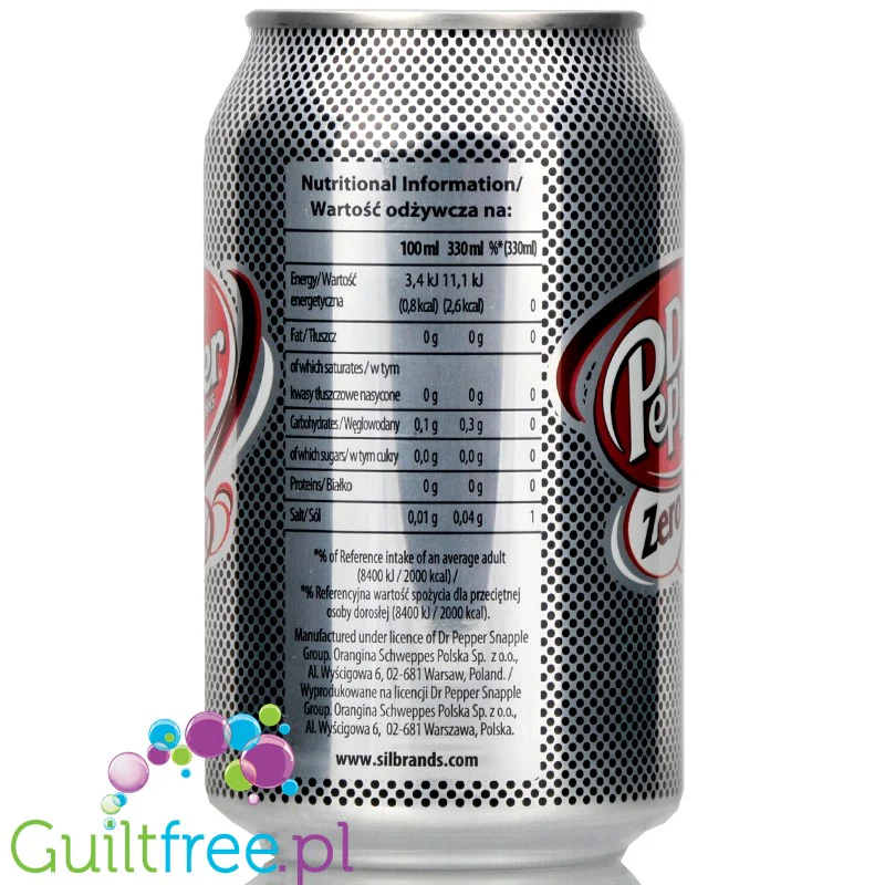 Dr Pepper Zero bez cukru, w puszce 330ml - Image 4