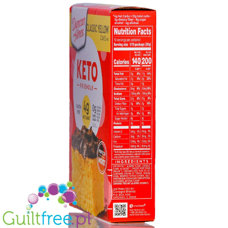 Duncan Hines Keto Friendly Classic Yellow Cake Mix - mieszanka do bezglutenowego keto ciasta biszkoptowego - Image 2