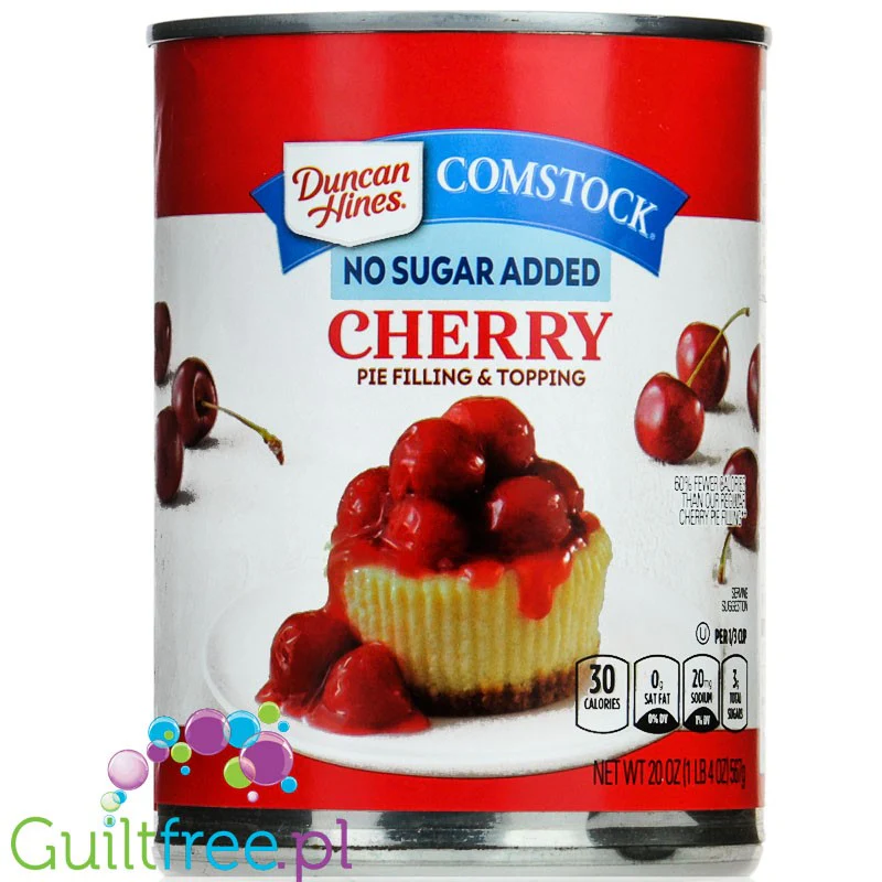 Duncan Hines No Sugar Added Cherry Pie Filling - wiśnie w sosie, nadzienie do ciasta bez cukru