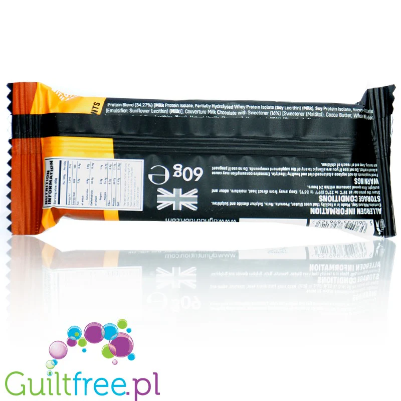 DY Nutrition Yates Protein Bar White Chocolate Peanut - baton proteinowy 21g białka & 198kcal, Biała Czekolada & Masło Orzechowe - Image 2