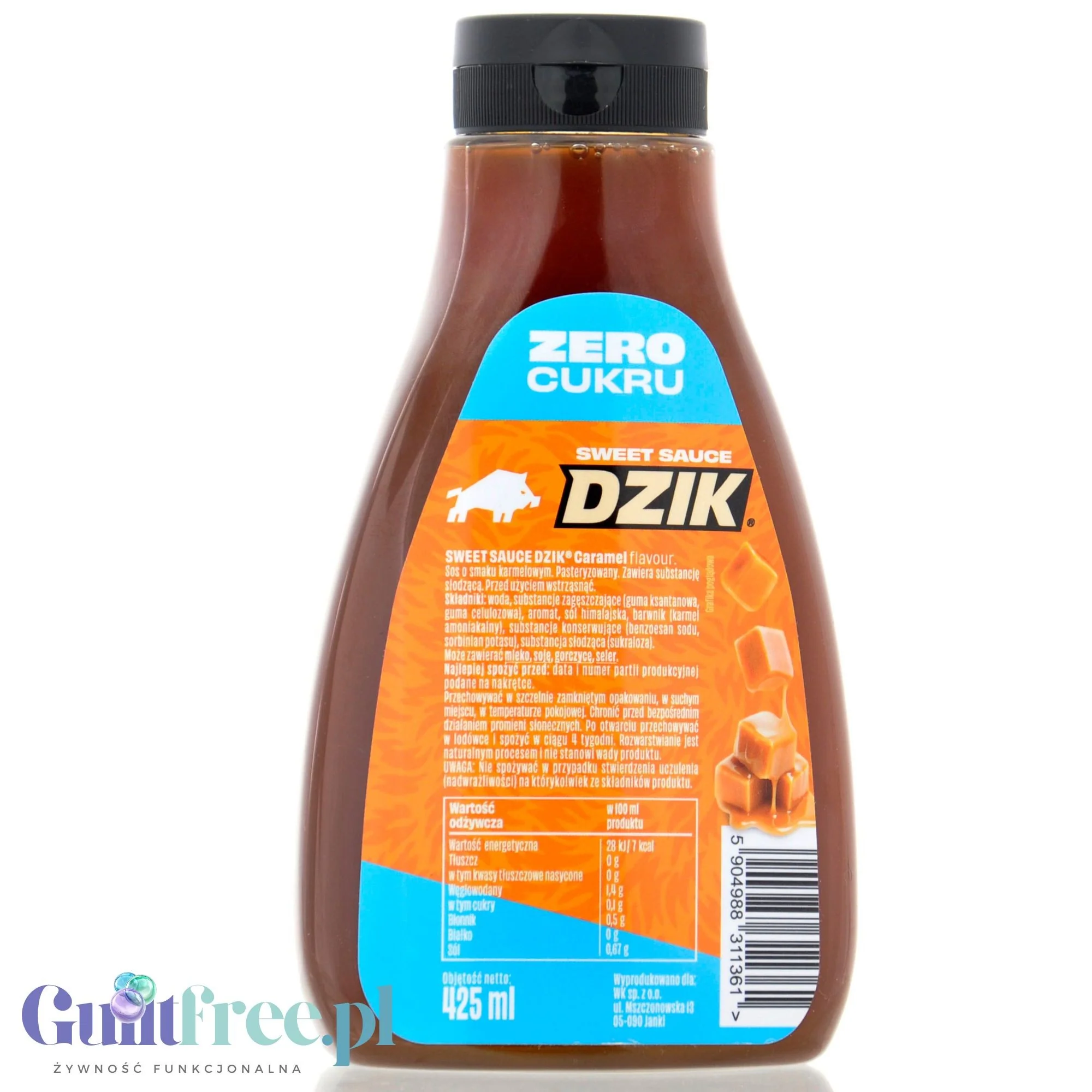 Dzik Sweet Sauce Caramel Zero - syrop bez cukru o smaku karmelowym 7kcal - Image 2