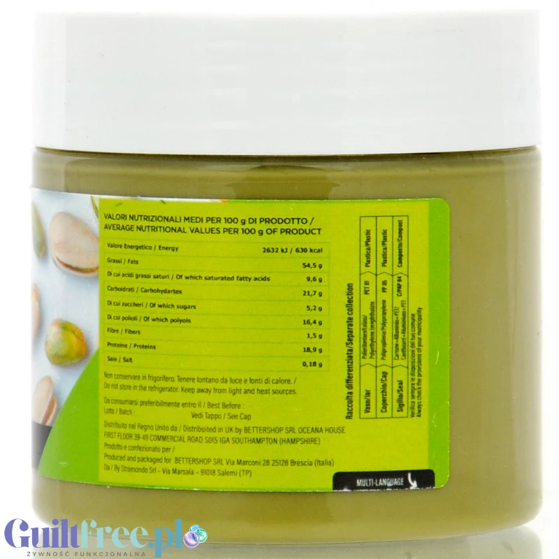 EATalian Crema al Pistacchio Proteico - proteinowy krem pistacjowy bez dodatku cukru z ksylitolem - Image 2
