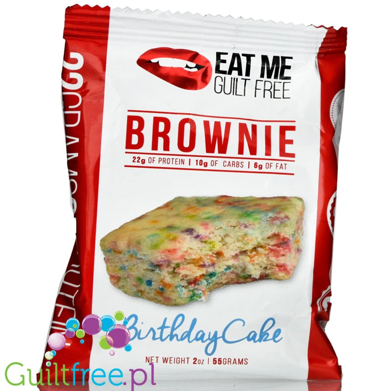 EatMe Guilt Free Blondie Birthday Cake - proteinowe ciacho z posypką, bez mąki i cukru