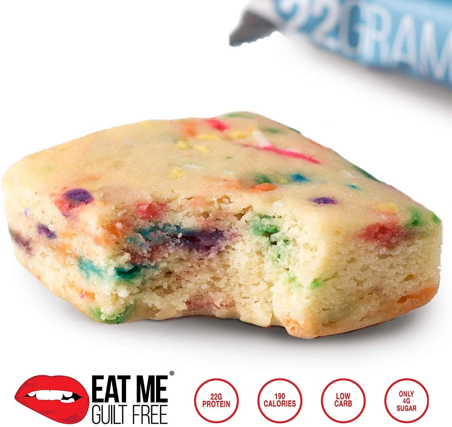 EatMe Guilt Free Blondie Birthday Cake - proteinowe ciacho z posypką, bez mąki i cukru - Image 5
