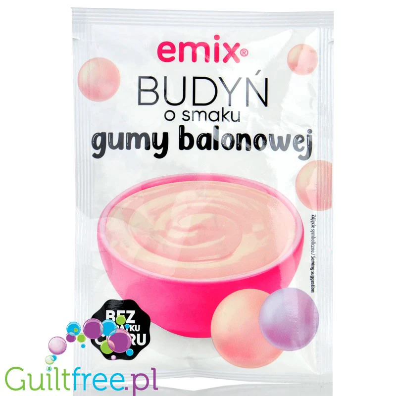 Emix Bubble Gum - budyń bez cukru o smaku gumy balonowej