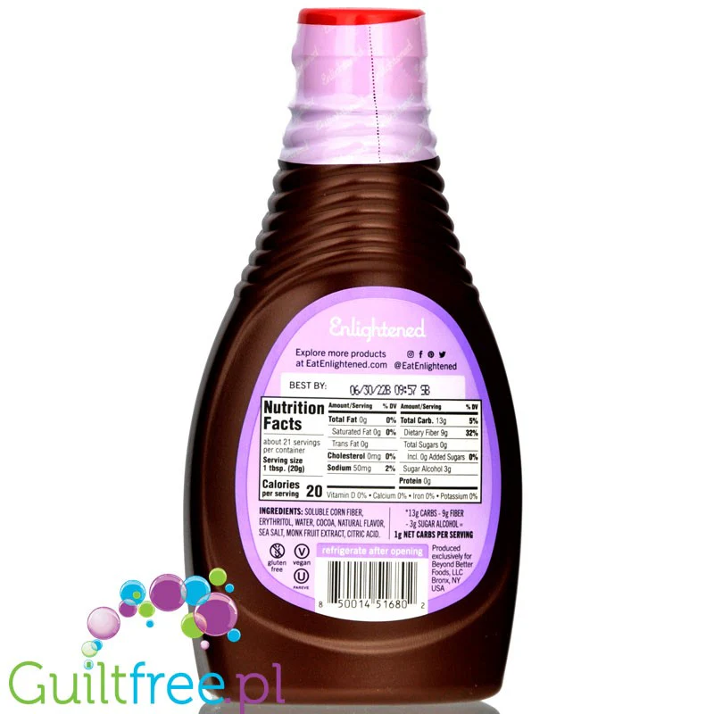 Enlightened Sugar Free Chocolate Syrup - czekoladowa polewa do lodów bez cukru - Image 2