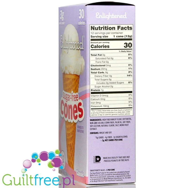 Enlightened Sugar Free Cones - kruche wafelki do lodów bez cukru - Image 2