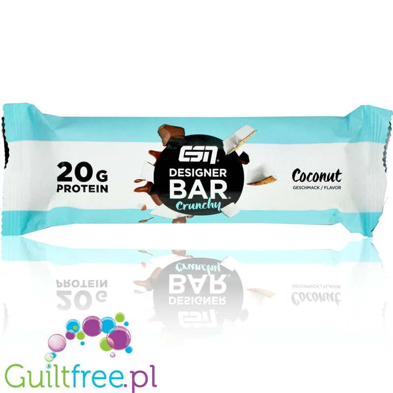 ESN Designer Bar Crunchy Coconut - baton proteinowy z chrupkami i masą kokosową w mlecznej czekoladzie - Image 3
