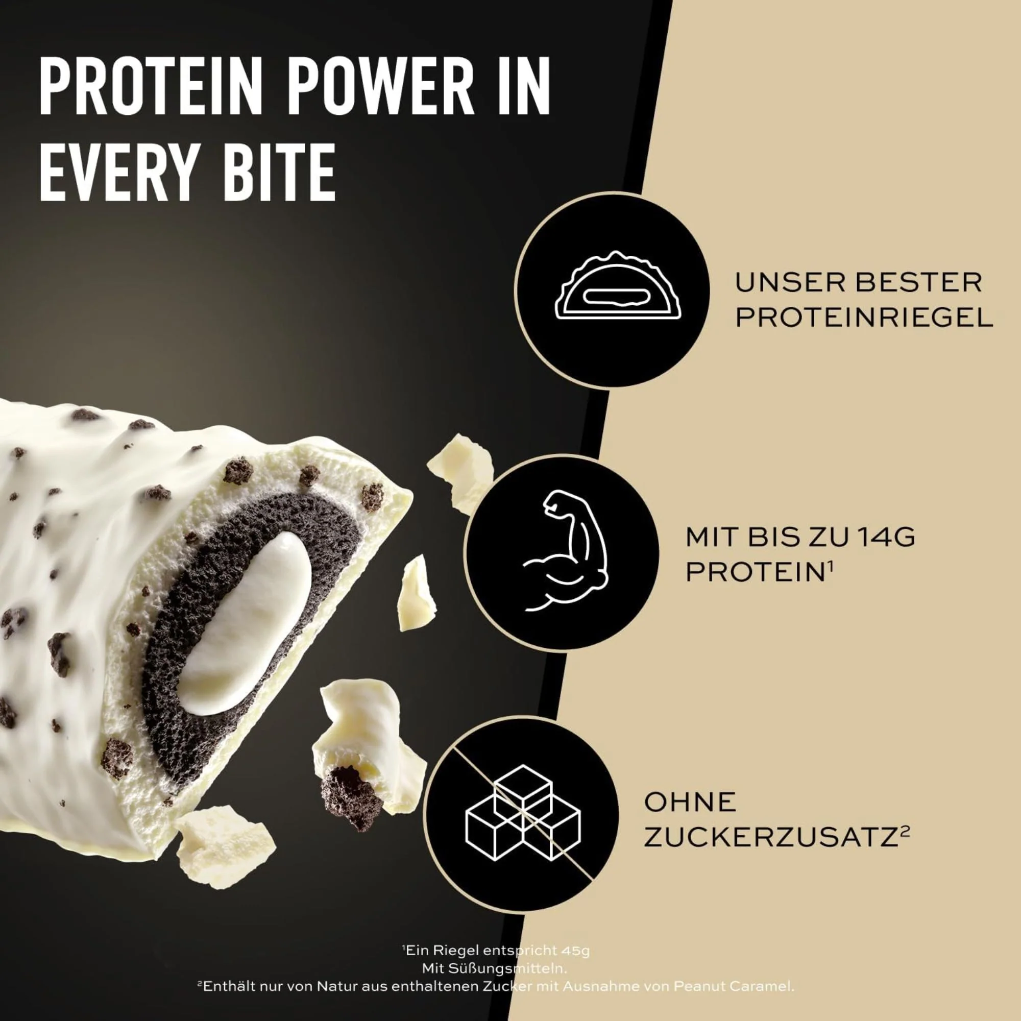 ESN Designer Bar Dark Cookie White Choc - baton białkowy z ciasteczkami i białą czekoladą 188kcal - Image 2