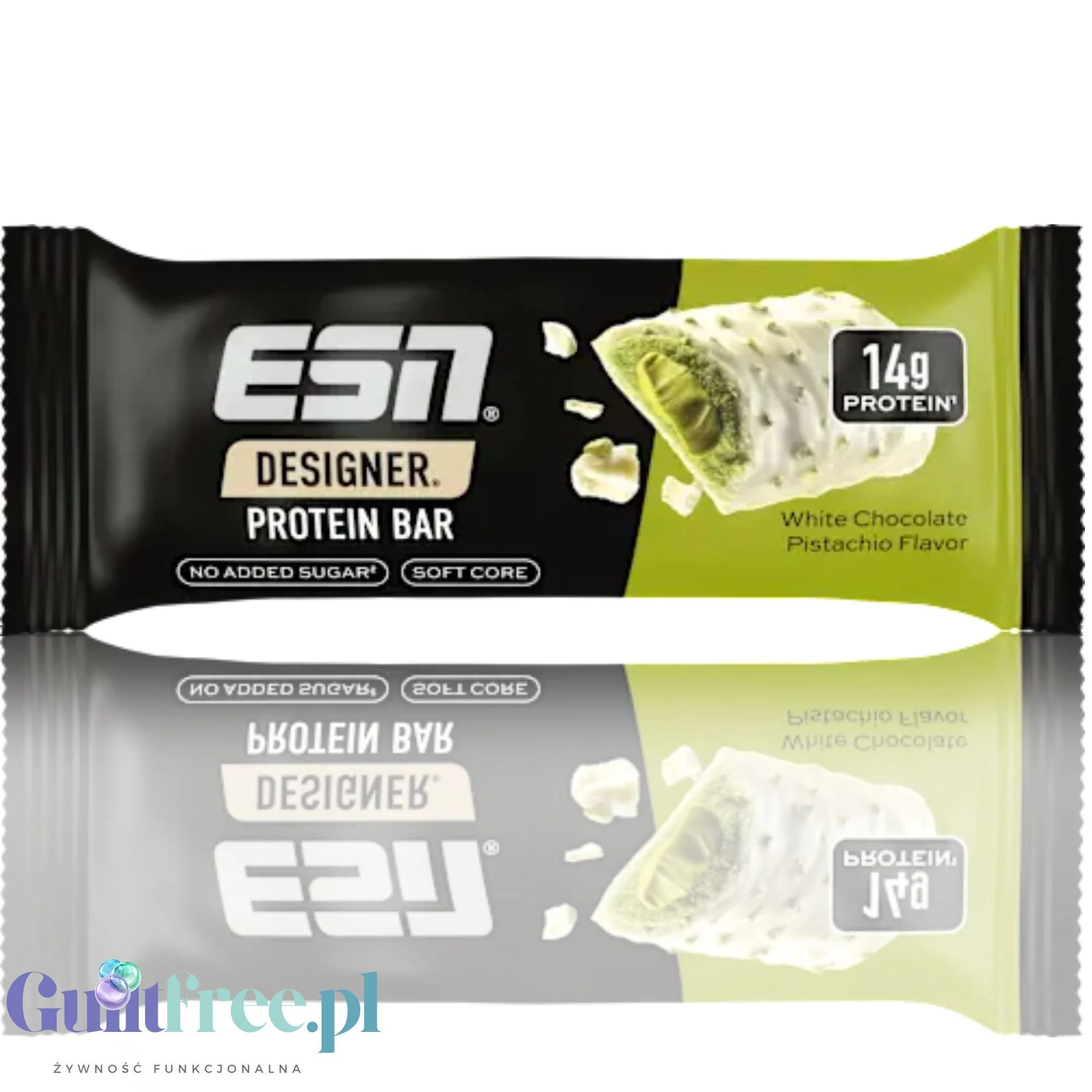 ESN Designer Bar White Chocolate Pistachio - baton 14g białka bez cukru z pistacjami i białą czekoladą