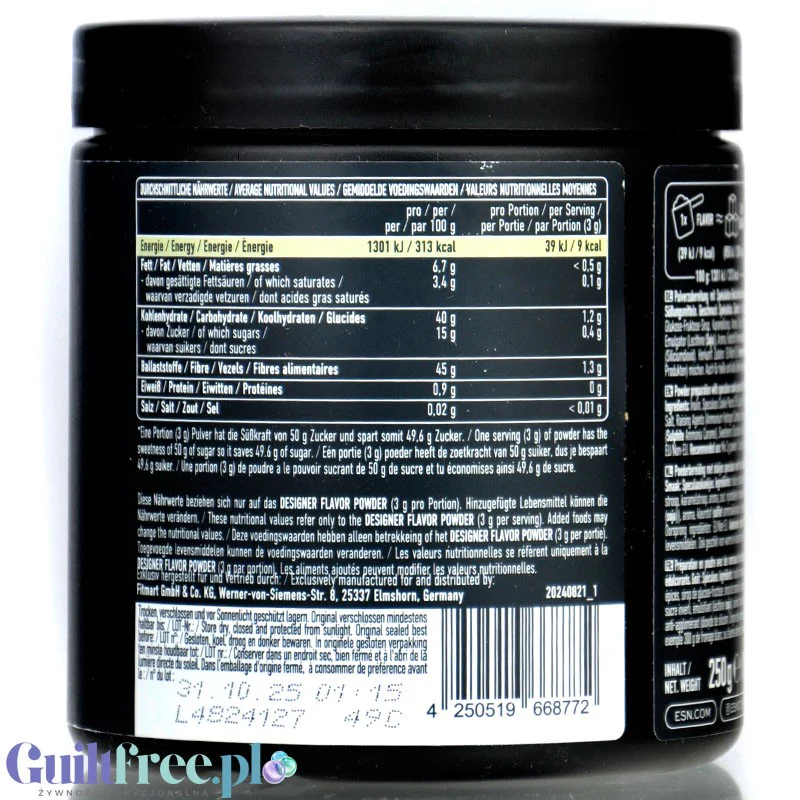 ESN Designer Flavor Powder Speculoos 250g - wegański aromat w proszku, Belgijskie Ciasteczka Korzenne - Image 2