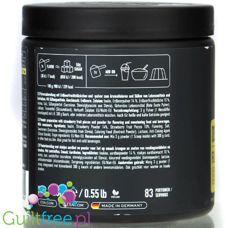 ESN Designer Flavor Powder Strawberry 250g - wegański aromat w proszku, Truskawkowy - Image 2