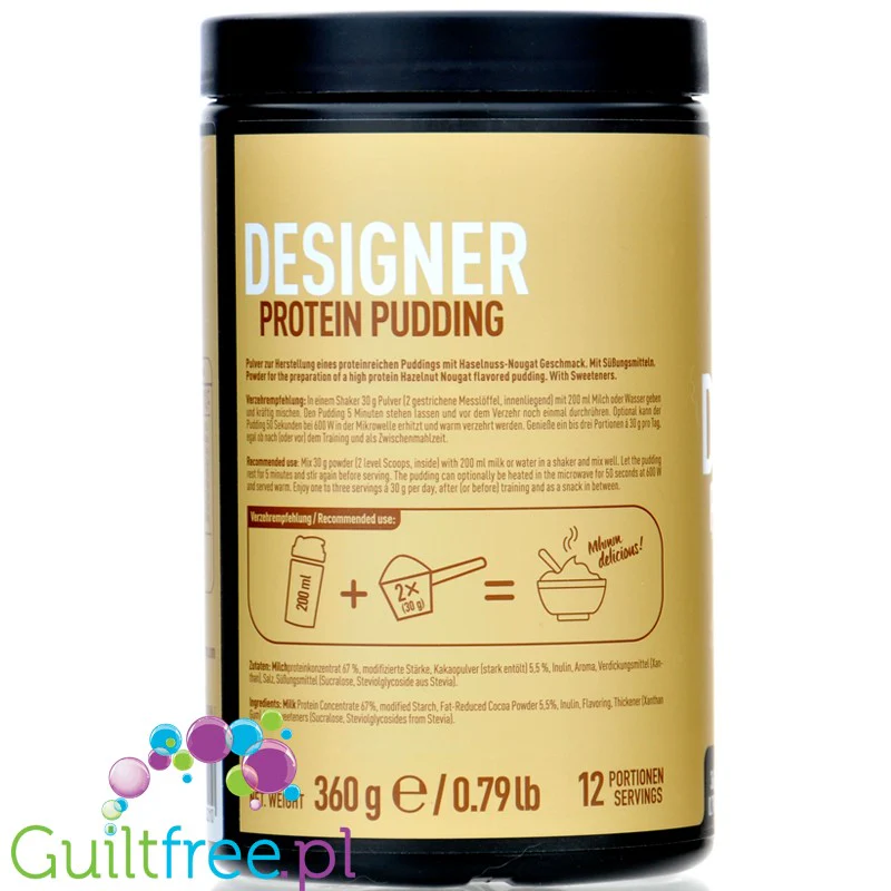 ESN Designer Protein Pudding Neutral - pudding proteinowy bez cukru i słodzików, 17g białka w porcji 103kcal - Image 2