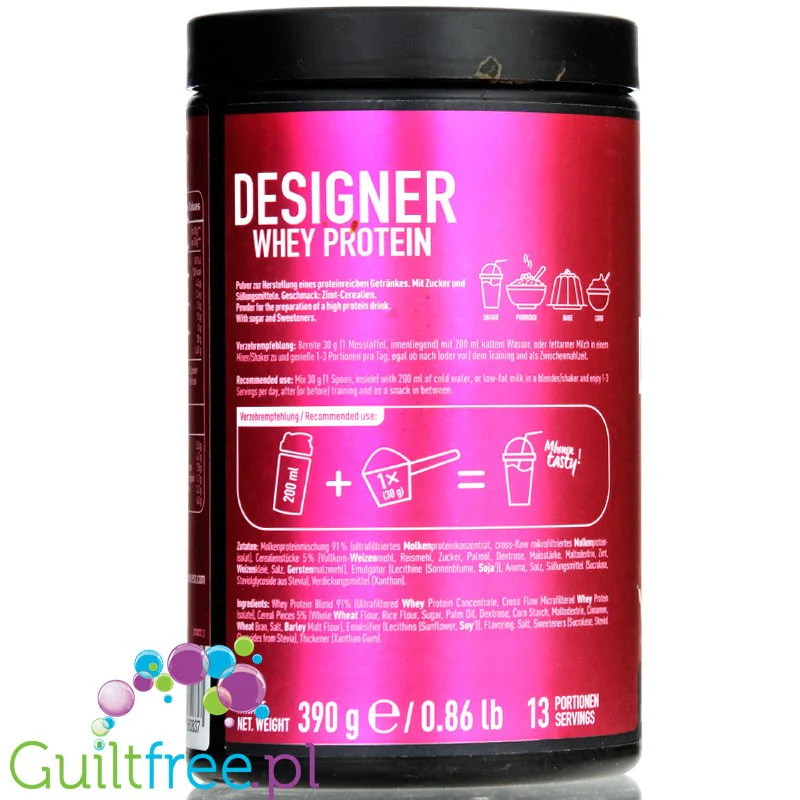 ESN Designer Whey Cinnamon Cereal 390G - WPI, WPH i WPC, odżywka białkowa z cynamonowymi płatkami - Image 2
