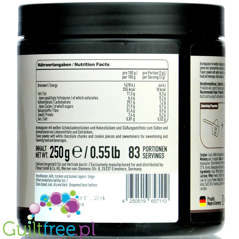 ESN Flav'N'Tasty Dark Cookie Crumb 250g - skoncentrowany dietetyczny aromat w proszku, Ciasteczka & Biała Czekolada - Image 2