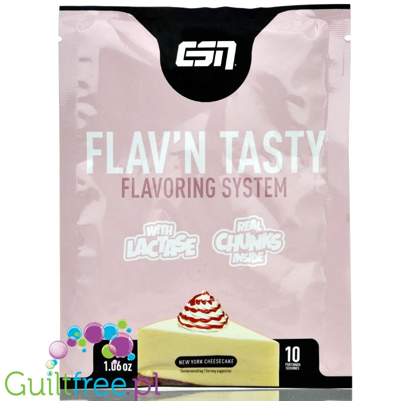 ESN Flav'N'Tasty New York Cheesecake - słodzony aromat w proszku, Sernik NY z kawałkami ciasteczek