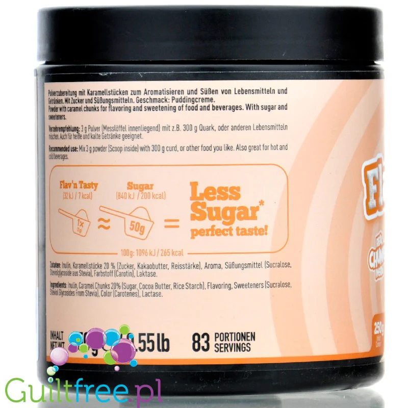 ESN Flav'N'Tasty Pudding Cream 250g - słodzony aromat w proszku, Krem Budyniowy & Karmel - Image 3