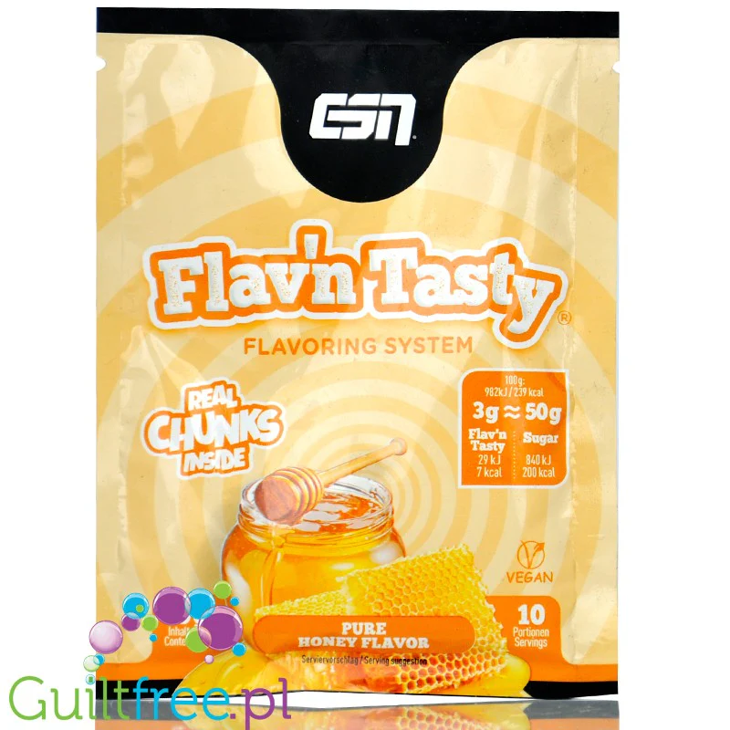 ESN Flav'N'Tasty Pure Honey 30g - wegański miodowy aromat w proszku do ciast i deserów, saszetka