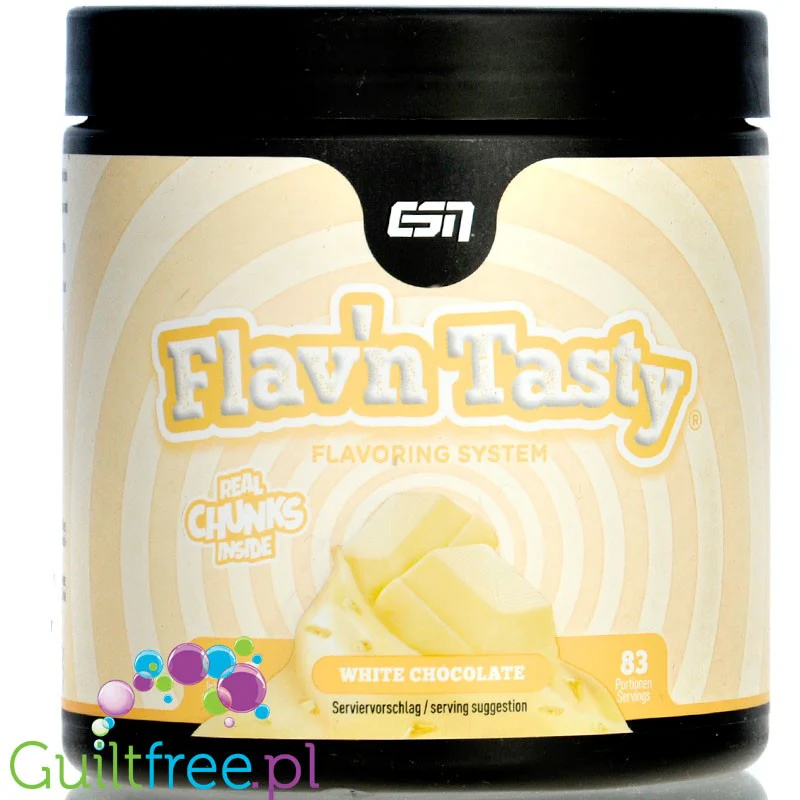 ESN Flav'N'Tasty White Chocolate - niskokaloryczny aromat słodzący w proszku białej czekolady