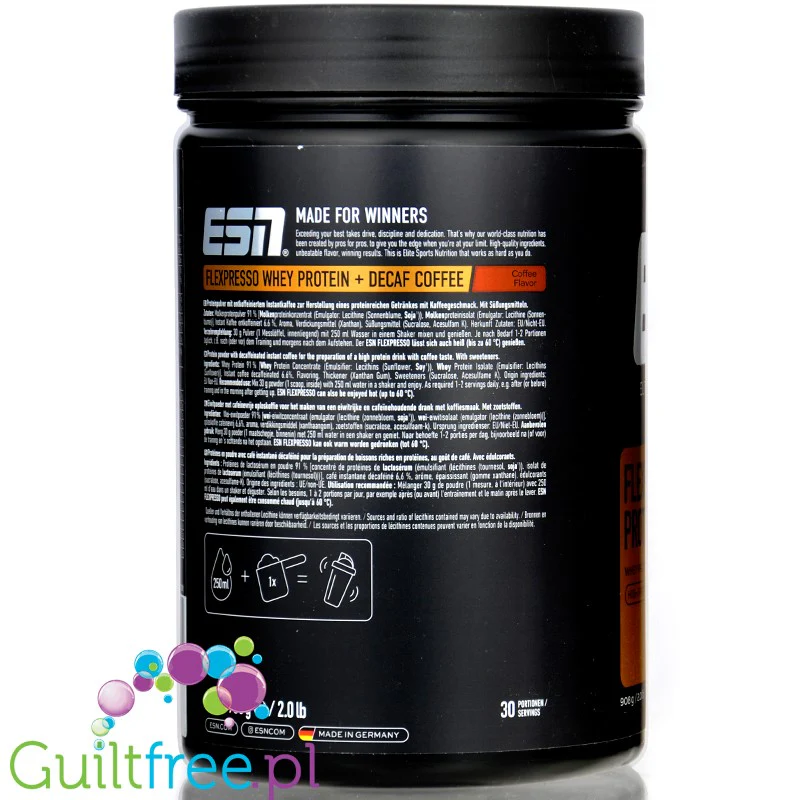 ESN Flexpresso Protein Coffee 0,9KG - bezkofeinowa kawa proteinowa 22g białka - Image 3