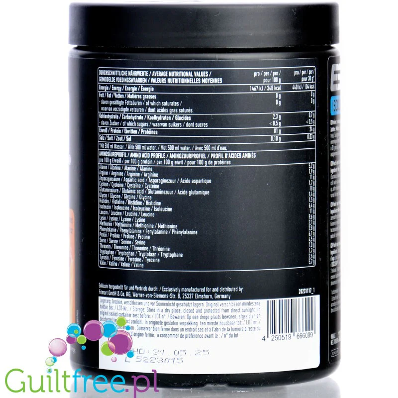 ESN Isoclear® Whey Isolate, Peach Iced Tea 300g - odżywka bez laktozy, cukru & tłuszczu, 23.7g białka & 102kcal - Image 2