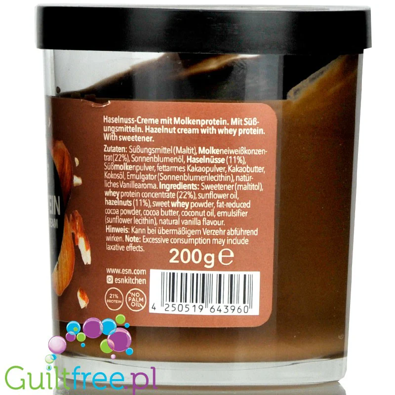 ESN Protein Dream Cream Hazelnut - krem proteinowy bez cukru Mleczna Czekolada & Orzechy - Image 3
