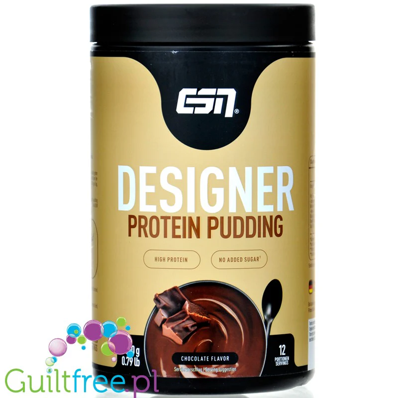 ESN Designer Protein Pudding Chocolate - czekoladowy budyń białkowy, 16g białka w porcji 103kcal