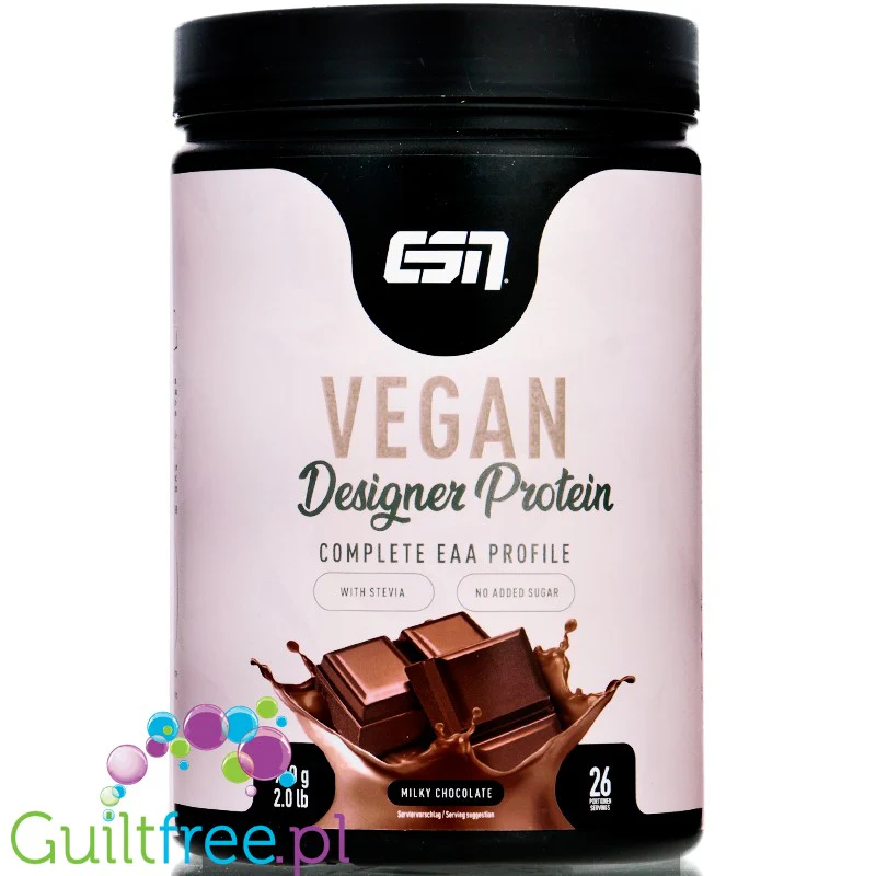 ESN Vegan Designer Protein, Milky Chocolate - wegańska odżywka białkowa bez soi i glutenu, smak Czekolada Mleczna - Image 2
