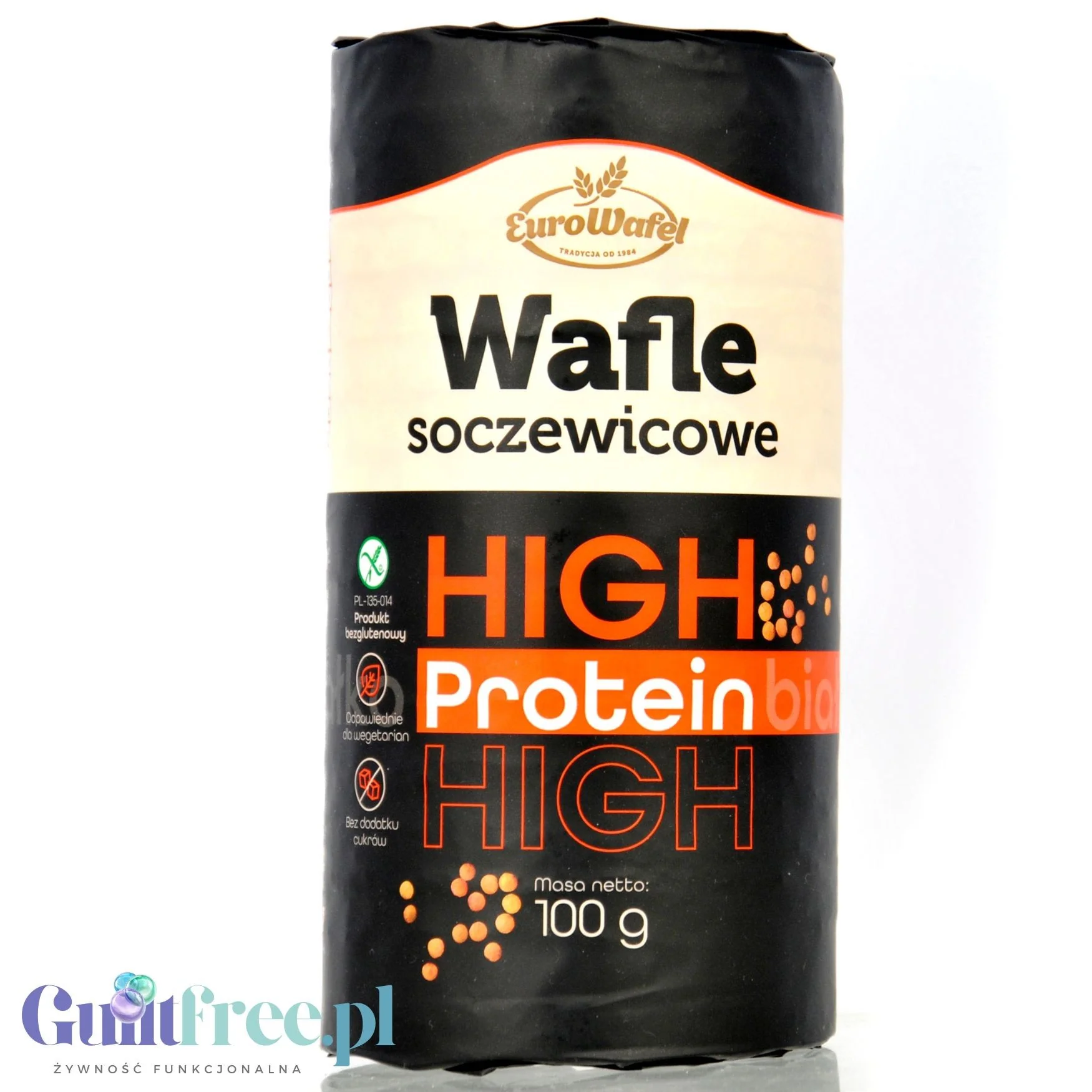 Eurowafel Wafle Soczewicowe High Protein wegańskie bezglutenowe 22g białka