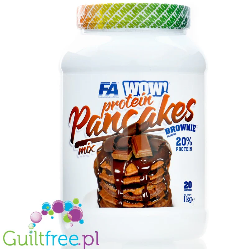 FA WOW! Protein Pancakes Brownie 1kg - naleśniki proteinowe bez cukru, smak brownie 20% białka