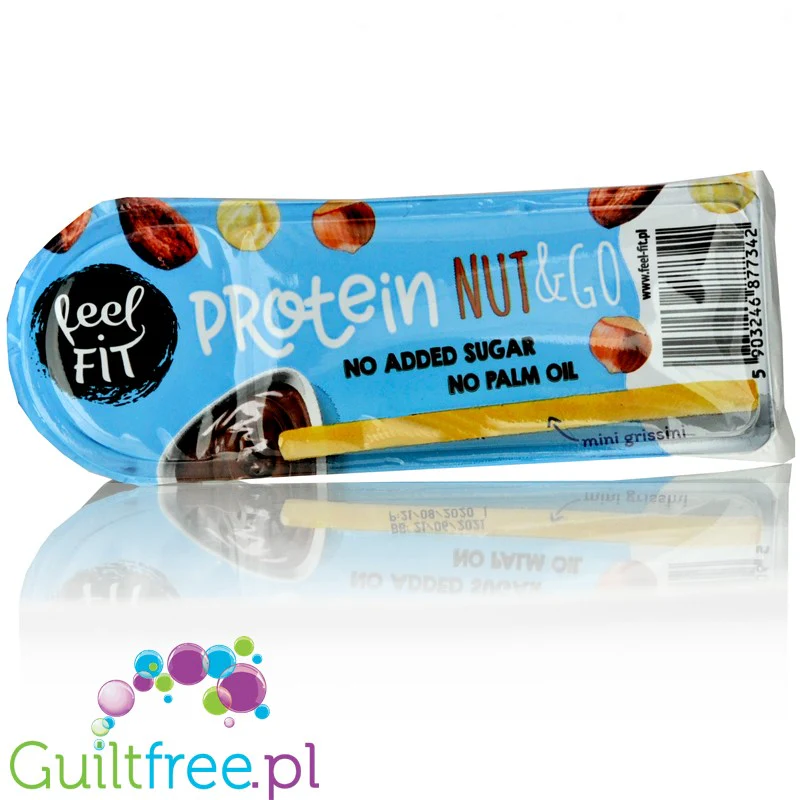 FeelFIT Protein Nut & Go - czekoladowy krem proteinowe & grissini - Image 3