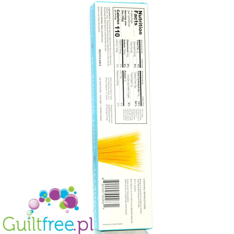 Fiber Gourmet Light Spaghetti - błonnikowy makaron 48% mniej kalorii, nitki - Image 2