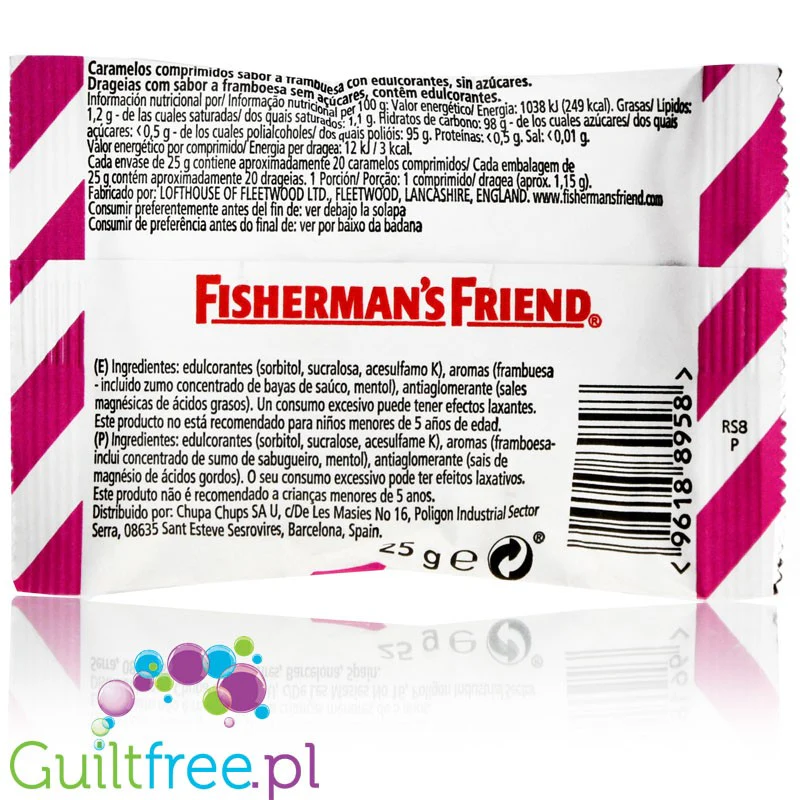 Fisherman's Friends Raspberry - malinowo-mentolowe pastylki bez cukru - Image 2