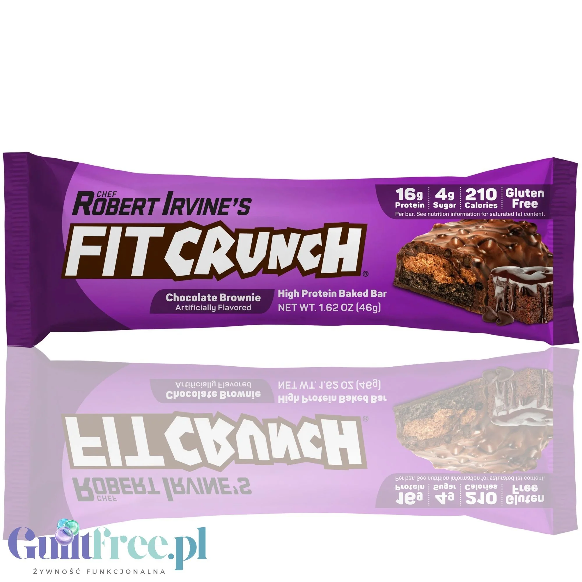 Fit Crunch Chocolate Brownie 46g - wypiekany baton białkowy z WPI